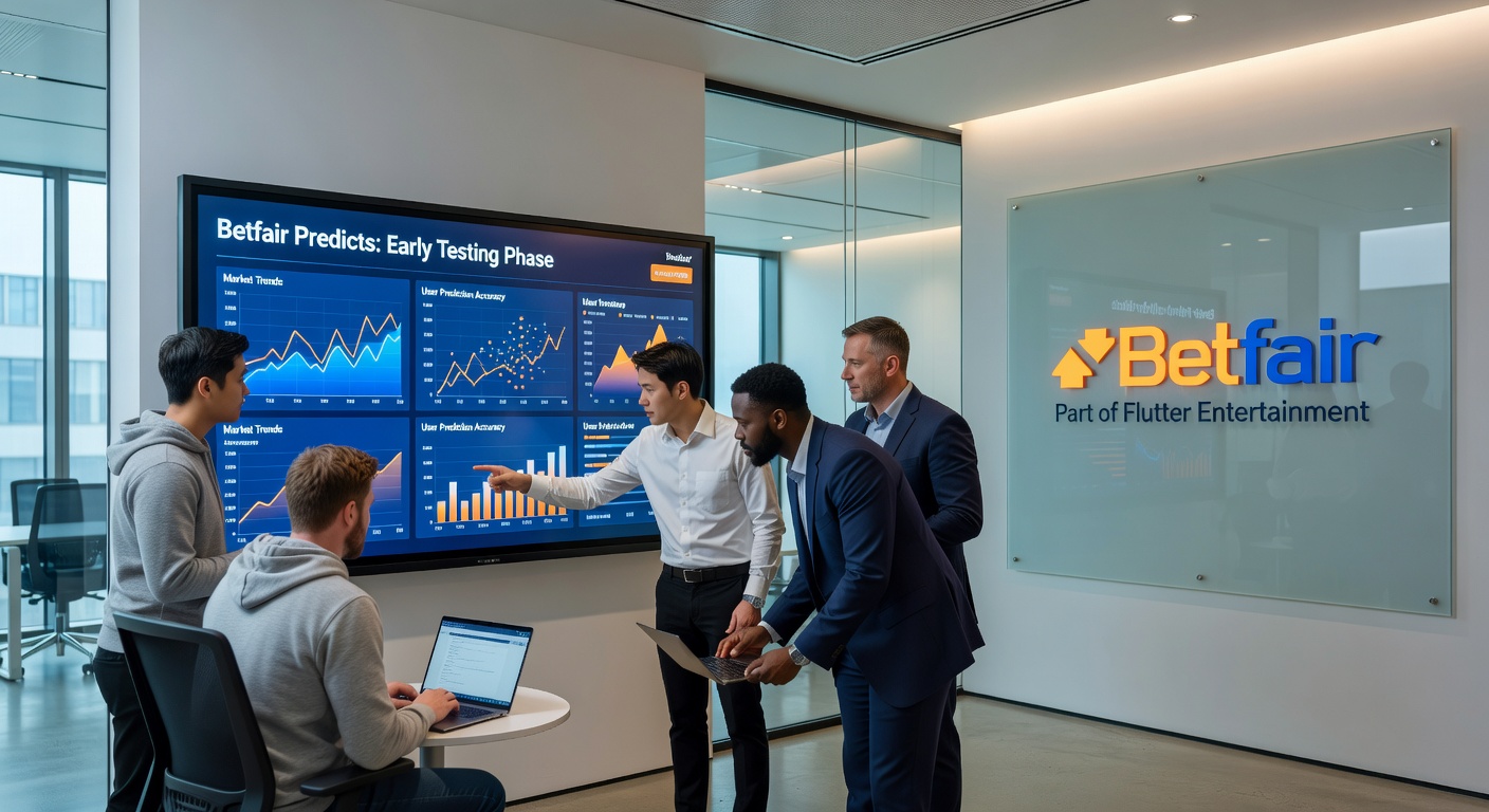 Bookmakers' stands bustling at a UK racecourse, punters placing bets under sunny skies, symbolizing the financial interplay between betting profits and racing funding via the levy