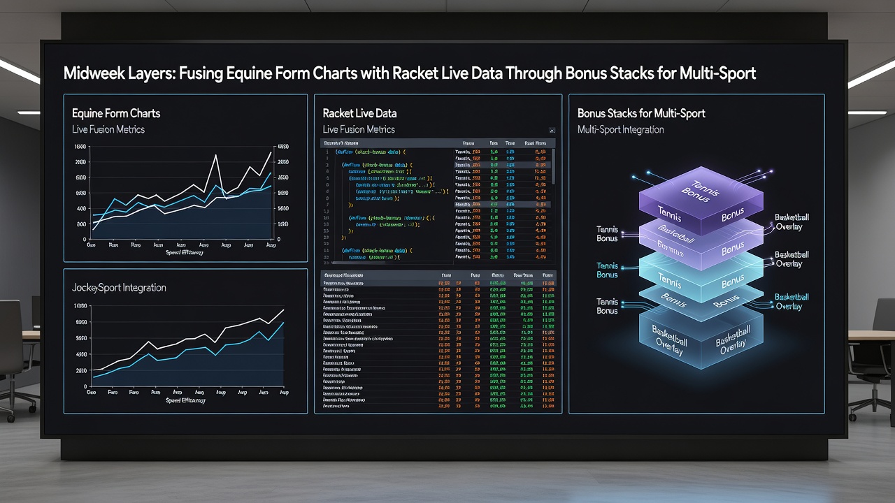 Split-screen view of horse racing form guide beside live tennis statistics dashboard during accumulator construction