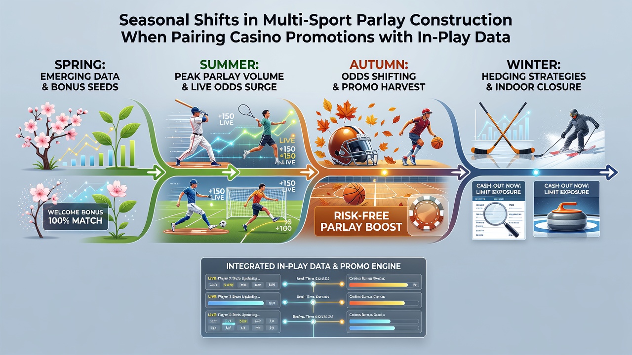 In-play data interface displaying real-time multi-sport betting options and promotional overlays