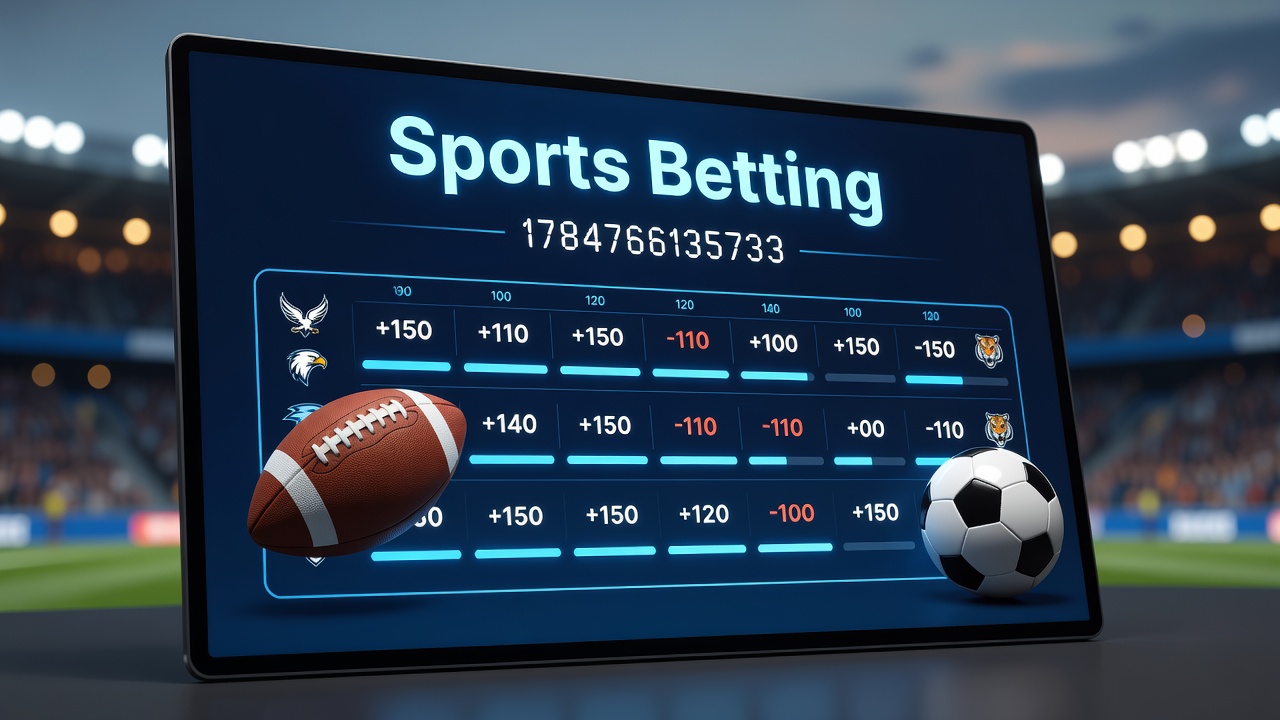 Sports betting interface showing live odds and match statistics on a digital platform