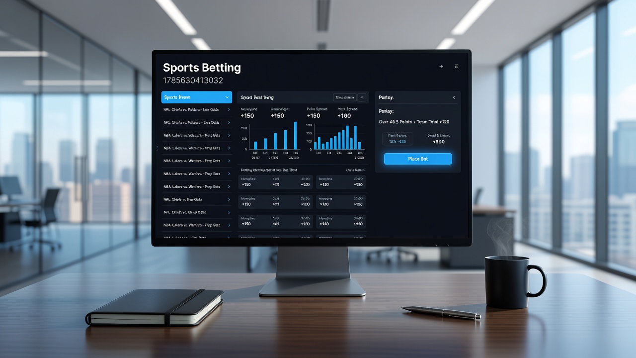 Live sports betting dashboard displaying accumulator bets on multiple events