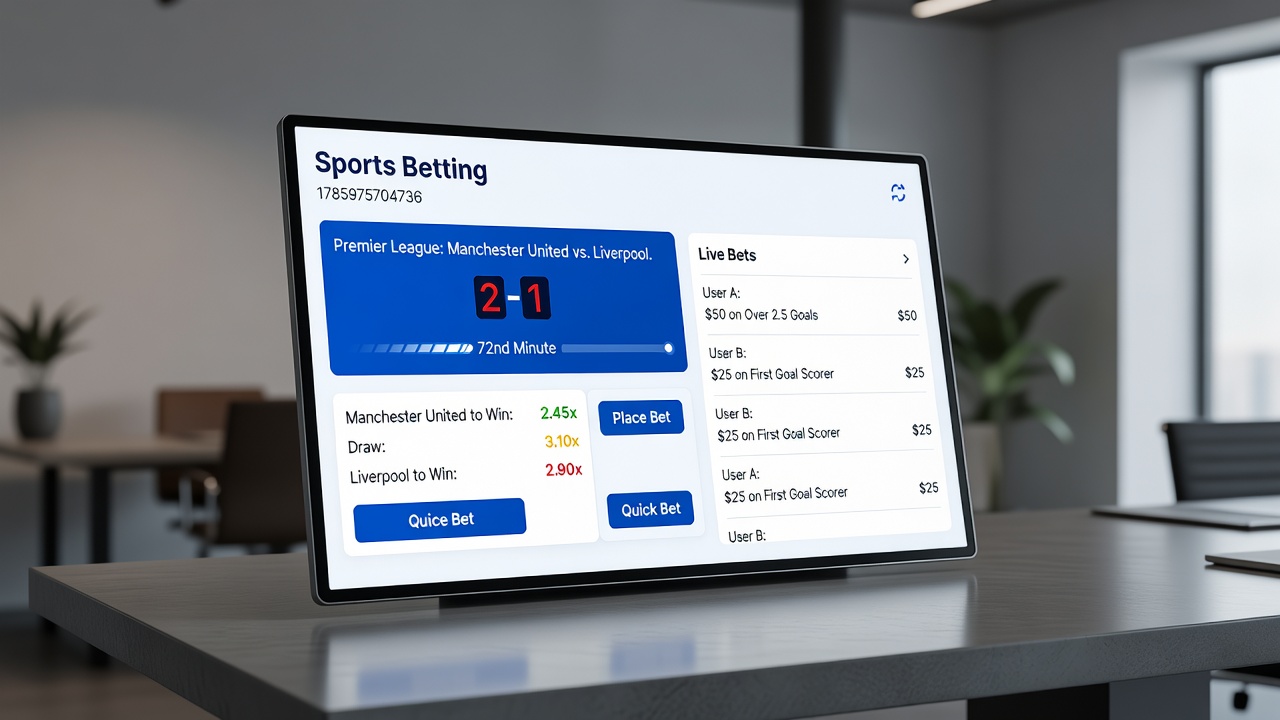 Mobile sports betting interface showing live event options and accumulator selections