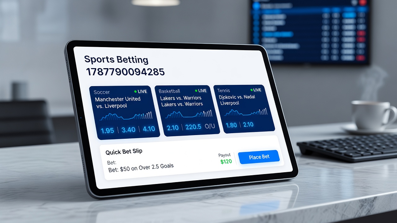 Live sports betting interface showing multiple events and accumulator options