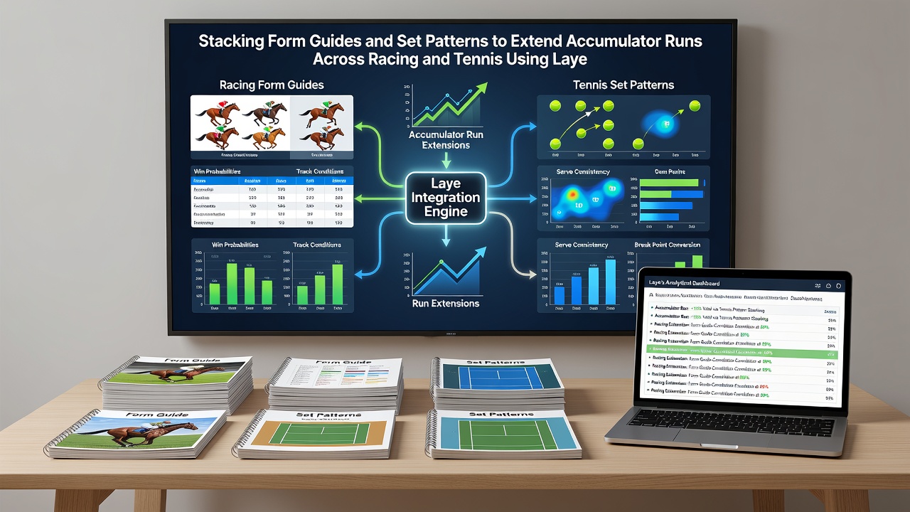 Illustration of layered offer credits applied across racing and tennis accumulator legs