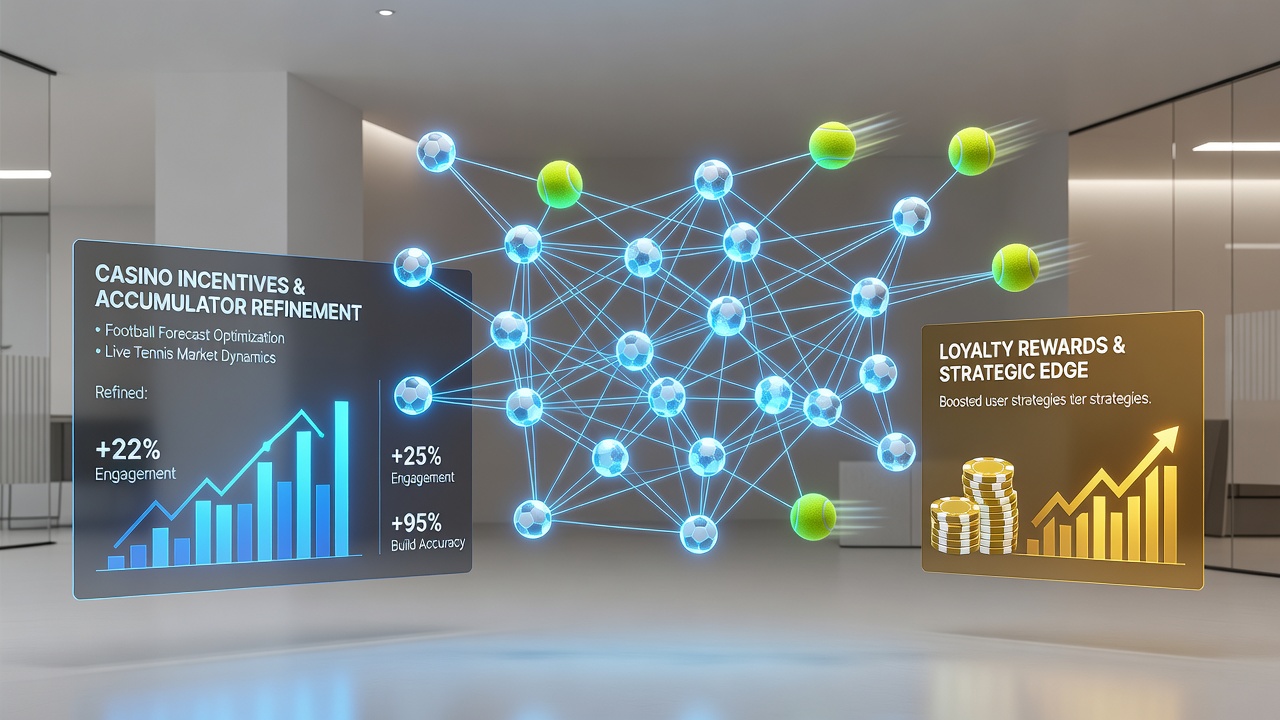 Casino bonus offers displayed alongside football and tennis betting interfaces on a digital platform