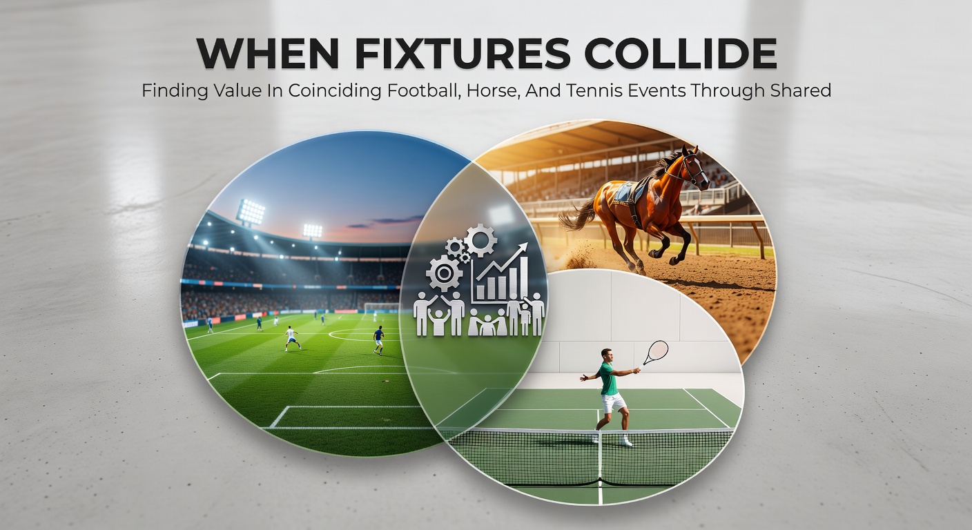 Split screen showing live football, tennis and horse racing odds with bonus indicators